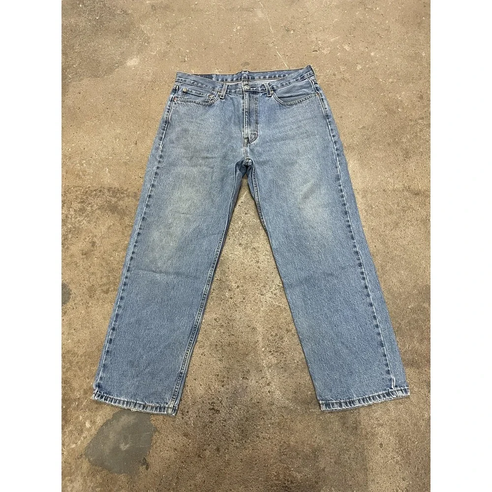 Levis 550 Jeans Mens 36x30 Blue Medium Wash Relaxed‎ Fit Tapered Leg Zip Fly